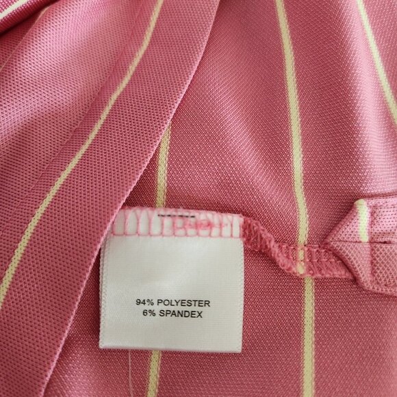 Peter Millar Summer Comfort Polo Shirt Mens XL Pink Striped Performance Golf - Picture 6 of 10